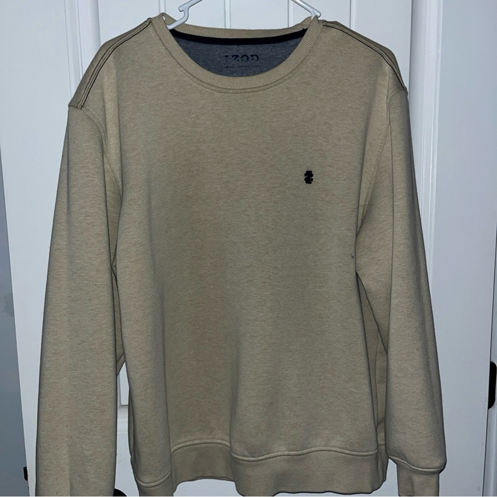 Izod Men's Tan Crewneck Sweatshirt size large